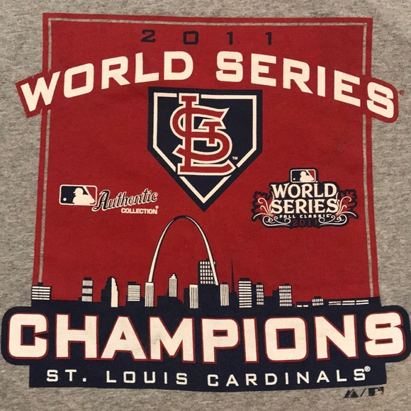 St. Louis Cardinals 2011 World Series Tshirt L $20 - Picture 1 of 10